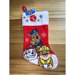 Nickelodeon Paw Patrol Christmas Stocking Chase Marshall Rubble Snowflake Design